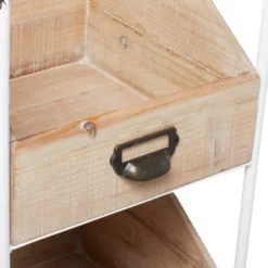 Industrial Wood Storage Cart Brown - Olivia & May -Baxton Home Shop GUEST 2f9b4e1e 32a8 4661 97e1 d0925f5c9ee3