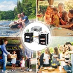 Costway Folding Portable Aluminum Camping Grill Table W/ Storage Organizer Windscreen Black 13 Costway Folding Portable Aluminum Camping Grill Table W/ Storage Organizer Windscreen Black -Baxton Home Shop GUEST 3065ec2a 74cc 476a 8ed0 aed2df1c99db