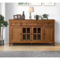 Nikolaj 58'' Wide 3 Drawer Traditional Sideboard With Solid Wood Legs| KARAT HOME 23 Nikolaj 58'' Wide 3 Drawer Traditional Sideboard With Solid Wood Legs| KARAT HOME -Baxton Home Shop GUEST 312f52e7 888a 4baf a698 7bc8bbbb328d