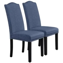 Yaheetech Set Of 2 Fabric Upholstered Classic Tall Back Dining Chair -Baxton Home Shop GUEST 322aca90 fa66 4a39 8155 c7717f508fa4