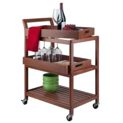 Albert Entertainment Cart Walnut - Winsome -Baxton Home Shop GUEST 323081b9 966c 414c b105 f49113302dff