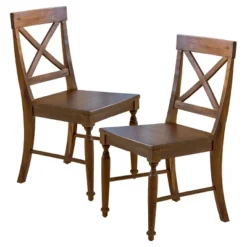 Set Of 2 Rovie Acacia Wood Dining Chair - Christopher Knight Home -Baxton Home Shop GUEST 32c60c33 238b 4487 a93e cf820906fd30