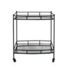 28" Rectangular Metal 2 Tier Bar Cart Black - Sagebrook Home 2 28" Rectangular Metal 2 Tier Bar Cart Black - Sagebrook Home -Baxton Home Shop GUEST 346dc613 ec54 40e0 a7a0 8a9fe6061bbf