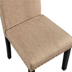 Yaheetech Set Of 2 Fabric Upholstered Classic Tall Back Dining Chair -Baxton Home Shop GUEST 34e38014 182d 4086 b382 7a7b0c726310