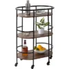 Honey-Can-Do 3 Tier Oval Bar Cart Walnut -Baxton Home Shop GUEST 35f68e49 d543 4f76 bbd0 cc0500c9c163