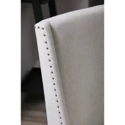 Set Of 2 Marjorie Acacia Upholstered Dining Chair Cream/Gray - Abbyson Living -Baxton Home Shop GUEST 361b506f 78e9 4324 aac4 49202ad665d0