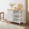 Tristan Open Kitchen Island Cart White/Natural - Crosley -Baxton Home Shop GUEST 36c29497 f123 4308 9992 1f29f85b9c41