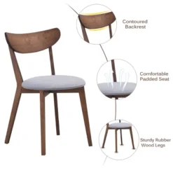 Set Of 2 Dining Chair Upholstered Curved Back Side Chair With Solid Wooden Legs 17 Set Of 2 Dining Chair Upholstered Curved Back Side Chair With Solid Wooden Legs -Baxton Home Shop GUEST 36d0022a 2602 4a5b baaf e3907749037f