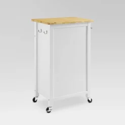 Savannah Wood Top Compact Kitchen Island Cart White/Natural - Crosley -Baxton Home Shop GUEST 36d2d614 c6db 4575 a02e 59f5fe46f77d