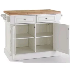 Wood Kitchen Island Butcher Block In White - Pemberly Row -Baxton Home Shop GUEST 36f6a08a 246d 4e44 bf5e d3abb14c05fb