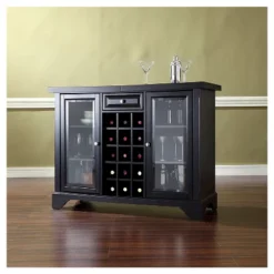 LaFayette Sliding Top Bar Cabinet - Black - Crosley -Baxton Home Shop GUEST 36fb84ab 5467 4a2e b4a2 1d10481fe7a7