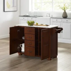 Eleanor Granite Top Kitchen Island Mahogany - Crosley -Baxton Home Shop GUEST 3747a980 7906 4447 8ef3 261c882f8ea6