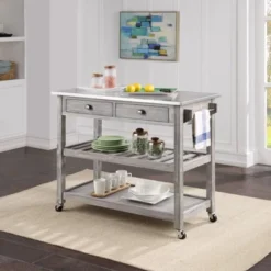 Sonoma Kitchen Cart With Stainless Steel Top - Boraam 18 Sonoma Kitchen Cart With Stainless Steel Top - Boraam -Baxton Home Shop GUEST 374e19e7 a84f 46c3 97df c425384c8daa