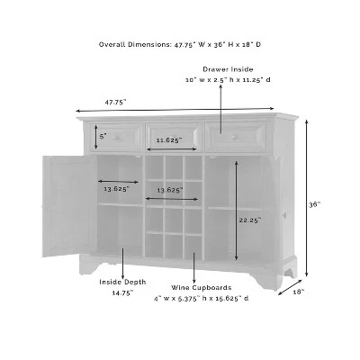 Lafayette Sideboard Cabinet With Wine Storage - Crosley 12 Lafayette Sideboard Cabinet With Wine Storage - Crosley - Image 10