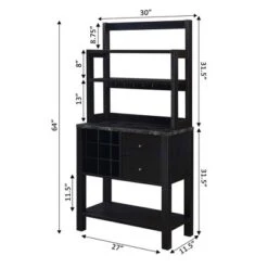 Newport 2 Drawer Serving Bar With Wine Rack And Shelves - Breighton Home -Baxton Home Shop GUEST 3893c2ed 5238 488a 99ed 6a00ec3bfda5