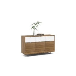Montana Sideboard Walnut And White - Polifurniture