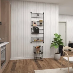 Industrial Metal Storage Cart Round Black CosmoLiving By Cosmopolitan -Baxton Home Shop GUEST 39026f3f eeed 4b01 b677 37bc66e4ea4b