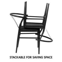 Yaheetech Set Of 2 Dining Chair Weave Chair With Armrest, Black -Baxton Home Shop GUEST 3a15cc89 1975 46c3 8c4d 84ef66343e3c