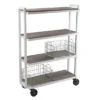 Cart System With Wheels 4 Tier White - Atlantic -Baxton Home Shop GUEST 3b0f9216 3853 4505 a7f2 9fc84bf10c16