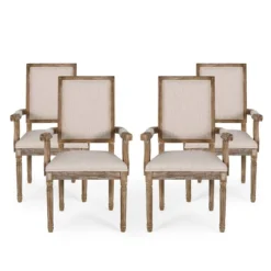 Set Of 4 Maria French Country Wood Upholstered Dining Chairs - Christopher Knight Home -Baxton Home Shop GUEST 3bbca120 693f 444e 9d56 4b130279ad2f