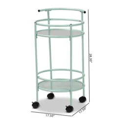 Newell Metal 2 Tier Kitchen Cart Mint Green/Black - Baxton Studio -Baxton Home Shop GUEST 3be61872 a731 42a7 a727 052aaf7e9d57