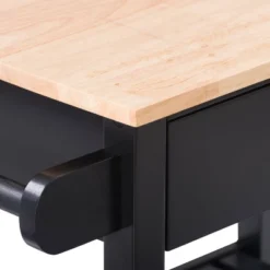 Sage Open Storage Wood Kitchen Cart Black - CorLiving -Baxton Home Shop GUEST 3c3977c5 83bd 4917 bb3c a598be0252ae