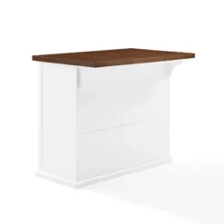 Bartlett Wood Top Kitchen Island White/Walnut - Crosley -Baxton Home Shop GUEST 3cc8e060 e4d2 4a68 b357 121eb6ba2b1b