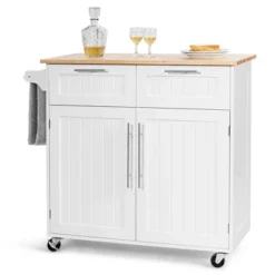 Costway Rolling Kitchen Cart Island Heavy Duty Storage Trolley Cabinet Utility White 19 Costway Rolling Kitchen Cart Island Heavy Duty Storage Trolley Cabinet Utility White -Baxton Home Shop GUEST 3da33040 34b0 45ee 8aea e6886299520c