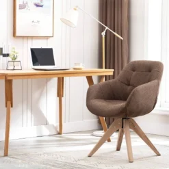 Upholstered Swivel Dining Armchair - Kinwell -Baxton Home Shop GUEST 3dccc602 3d7b 4ec3 97ff 67fbe8606f03