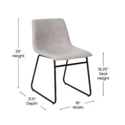 Emma And Oliver 18 Inch Indoor Dining Table Chairs, LeatherSoft Upholstery-Set Of 2 -Baxton Home Shop GUEST 3e456a58 df32 4412 aba2 6d83e5257aab