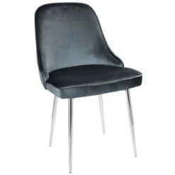 Set Of 2 Marcel Dining Chairs Chrome - LumiSource