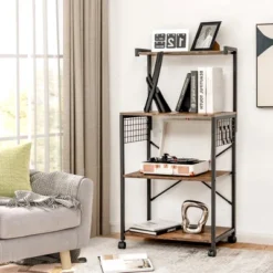 Costway 4-Tier Rolling Bakers Rack Industrial Utility Microwave Oven Stand Cart W/ Hooks 17 Costway 4-Tier Rolling Bakers Rack Industrial Utility Microwave Oven Stand Cart W/ Hooks -Baxton Home Shop GUEST 3e8181f9 1059 4b40 a9f2 d99f202d4922