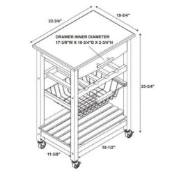 Clarke Kitchen Cart - Linon -Baxton Home Shop GUEST 3f8be8f4 1921 4167 b02b 97021b41cb36