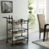Corcoran 3 Tier Metal Serving Cart Beige/Black - HOMES: Inside + Out -Baxton Home Shop GUEST 3f98eea2 050c 4e79 a8d3 abf007a31b27