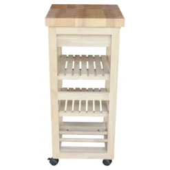 Ashley Kitchen Trolley - Unfinished - International Concepts -Baxton Home Shop GUEST 3fb0b0c6 eae4 4457 bf67 9b9bac32ecc0