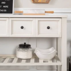 48" Farmhouse Solid Wood 2 Drawer Buffet White - Saracina Home -Baxton Home Shop GUEST 4072e9fb 834f 40c9 bb46 3cbe1815eaad