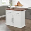 Bartlett Wood Top Kitchen Island White/Walnut - Crosley -Baxton Home Shop GUEST 40792d08 9b06 4a17 bcd1 4bbe6fb7bf36