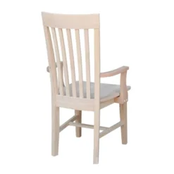 Tall Mission Chair With Arms Unfinished - International Concepts -Baxton Home Shop GUEST 4099bc46 8312 4dfb 8ef3 971be378072e