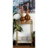 Contemporary Square Bar Cart With 2 Mirrored Trays Gold - Olivia & May -Baxton Home Shop GUEST 412a21ee c210 4deb 99c5 d3bb08cccaf5