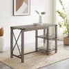 Rustic Farmhouse Metal X Kitchen Island With Shelves - Saracina Home -Baxton Home Shop GUEST 414e3f92 24d1 46bb bbc6 a141749ee842