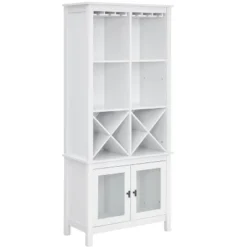 Home Source Jill Zarin Bar Cabinet Bookshelf With Glass Doors -Baxton Home Shop GUEST 41693ba2 f746 4185 84a2 0a846d53b599