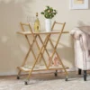 Chaves Handcrafted Modern Glam Marble Bar Cart Gold/White - Christopher Knight Home -Baxton Home Shop GUEST 41feebe4 fc02 4b64 9e82 372620794a53
