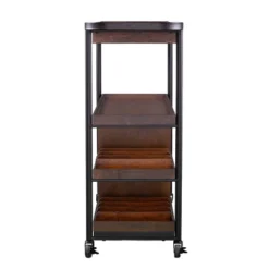 Tansley Rolling Wine Cart Brown - Aiden Lane -Baxton Home Shop GUEST 42afabc1 2874 4af3 9a34 c2c8958b9145