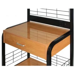 Better Home Products Kristi Metal Frame Microwave Stand With Storage In Black -Baxton Home Shop GUEST 42dc01bd a742 40ee 8666 e145b9edfed5