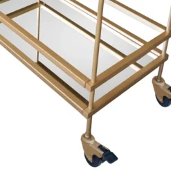 Modern Style Tubular Iron Bar Cart With 2 Mirrored Shelves Gold - The Urban Port -Baxton Home Shop GUEST 43274feb 5022 44be a529 a97292a901db