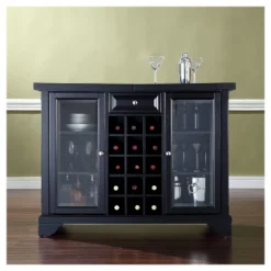 LaFayette Sliding Top Bar Cabinet - Black - Crosley -Baxton Home Shop GUEST 434d57d0 93ec 4041 a464 41f2a15dd52a