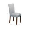 Set Of 2 Parson Dining Chair Wood/Navy Key - HomePop