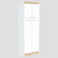 4 Doors Kitchen Storage Cabinet White/Oak - Inval 14 4 Doors Kitchen Storage Cabinet White/Oak - Inval -Baxton Home Shop GUEST 444e06dc 0c71 4e0d ab7f ff8944d71ab0