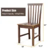 Costway Set Of 2 Dining Chair Brown Kitchen Spindle Back Side Chair With Solid Wooden Legs -Baxton Home Shop GUEST 4457fc69 dc0c 4aae a5a0 345569343a4e