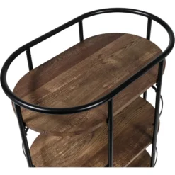 Honey-Can-Do 3 Tier Oval Bar Cart Walnut -Baxton Home Shop GUEST 44f79a93 1d3d 475e 8b7f 4b67ff9f2123